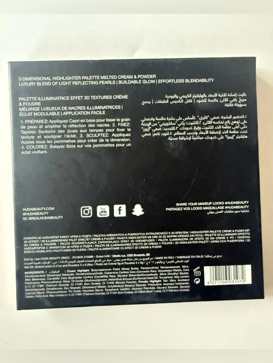 HUDA BEAUTY 3D Highlighter Palette Pink Sands Edition New/Perfect - Picture 5 of 5